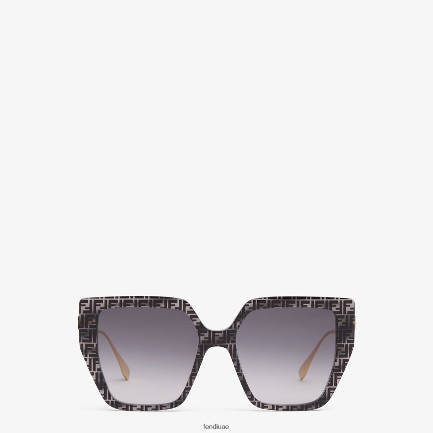 النظارات الشمسية هافانا ff خلات رمادي Fendi نحيف مُكَمِّلات TNL80L293