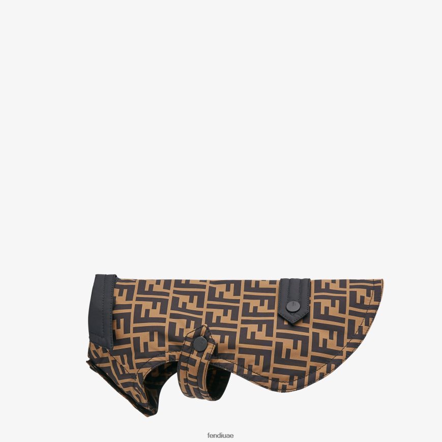 معطف الكلب من النايلون ff بني Fendi رجال مُكَمِّلات TNL80L452