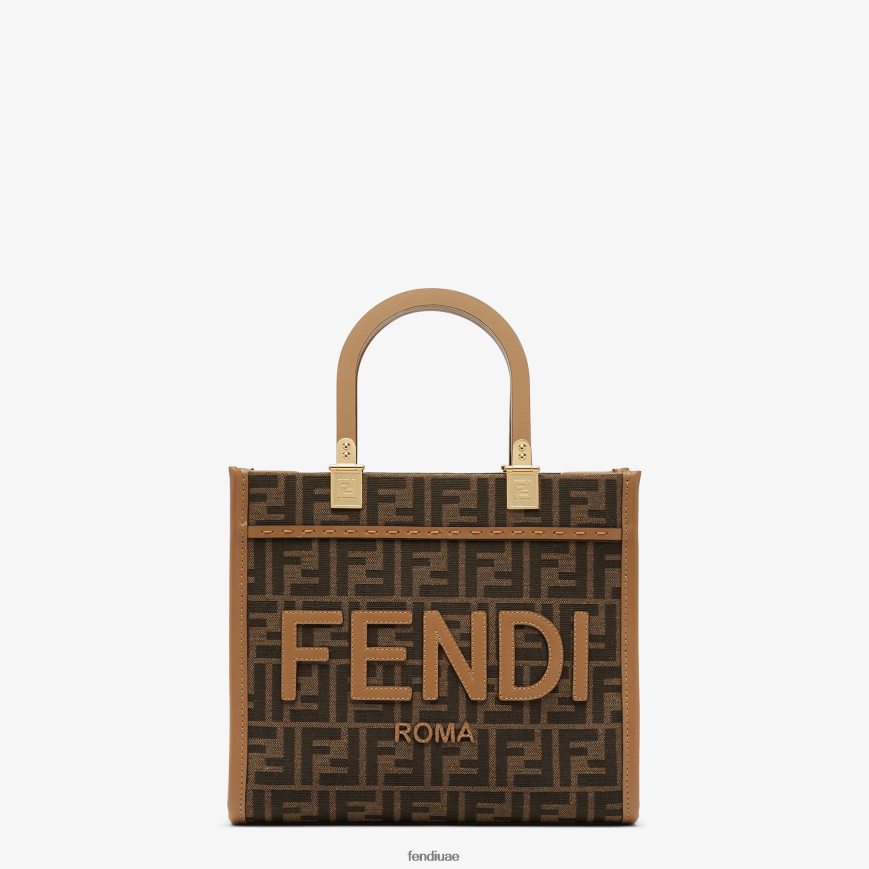 ff المتسوق نسيج الجاكار بني Fendi نحيف مُكَمِّلات TNL80L531