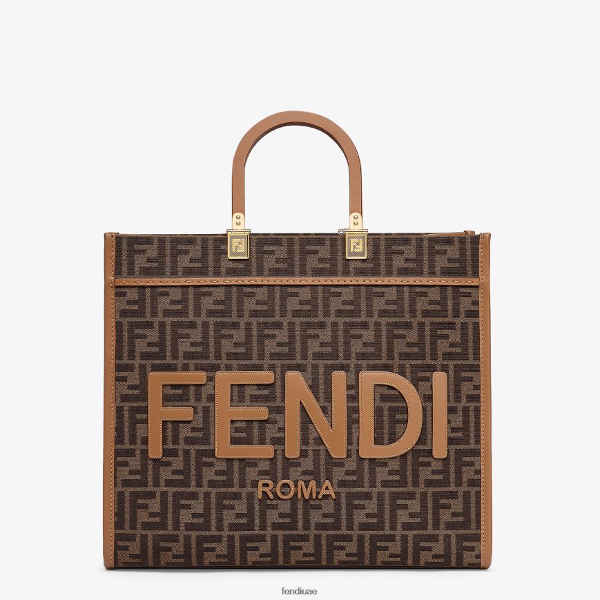 ff المتسوق نسيج الجاكار بني Fendi نحيف مُكَمِّلات TNL80L532